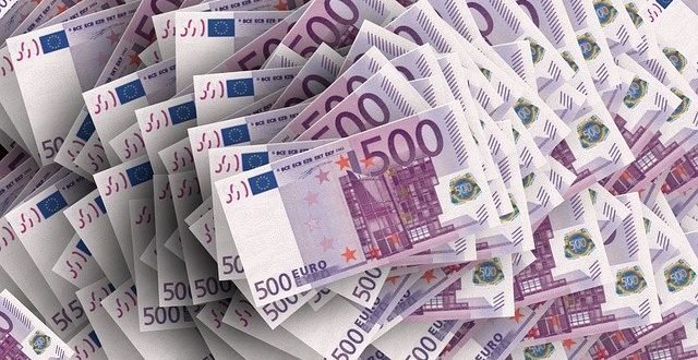 euros dinheiro notas